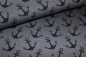 Preview: Alpenfleece/-sweat Anker grau meliert (10 cm)